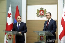 Armenian, Georgian Premiers Make Joint Statement for Mass Media