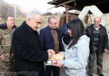 Galust Sahakyan Visits Defensive Positions and Military Bases of Vayots Dzor Region