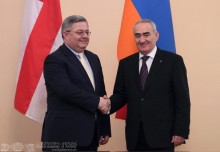 Galust Sahakyan Receives the Delegation Led by the President of the Georgian Parliament