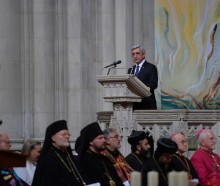 IN WASHINGTON PRESIDENT SERZH SARGSYAN TAKES PART IN ECUMENICAL PRAYER IN MEMORY OF ARMENIAN GENOCIDE VICTIMS