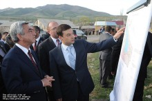 Президент Серж Саргсян с рабочим визитом отправился в Котайкскую и Гегаркуникскую области