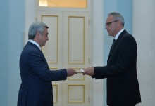 GERMANY’S NEWLY-APPOINTED AMBASSADOR TO ARMENIA PRESENTS HIS CREDENTIALS TO PRESIDENT