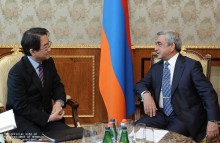 Серж Саргсян принял посла Японии в Республике Армения Тикохито Хараду