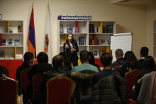 ՀՀԿ երիտասարդական կազմակերպության «Երիտասարդ դեսպան» ծրագրի շրջանակներում   Աննա Մկրտչյանը հանդես է եկել «Դիվանագիտական իրավունք» թեմայով դասախոսությամբ