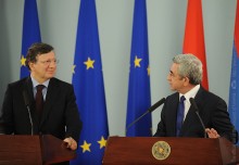 PRESIDENT SERZH SARGSYAN RECEIVED THE PRESIDENT OF THE EUROPEAN COMMISSION JOSE MANUEL BARROSO