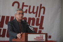 Serzh Sargsyan’s pre-election speech in Artashat