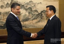 Тигран Саркисян поздравил Ли Кэцяна с избранием на должность Премьера Государственного совета КНР