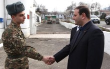 A meeting with the military servants from Yerevan