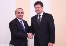 RA NA President Hovik Abrahamyan Receives the Deputy Prime Minister of Slovakia