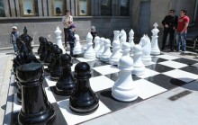 An interactive chess board has been opened in Charles Aznavour square