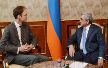 PRESIDENT SERZH SARGSYAN HAD A FAREWELL MEETING WITH THE AMBASSADOR OF SWITZERLAND TO ARMENIA