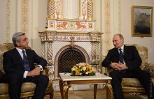 PRESIDENT OF RA SERZH SARGSYAN MET IN MOSCOW WITH THE PRESIDENT OF THE RUSSIAN FEDERATION VLADIMIR PUTIN