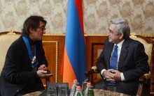 PRESIDENT SERZH SARGSYAN AWARDED YURI BASHMET WITH THE ORDER OF HONOR