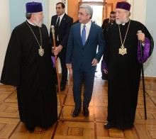 PRESIDENT HOSTED THE CATHOLICOS OF ALL ARMENIANS AND CATHOLICOS OF THE GREAT HOUSE OF CILICIA