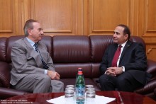 RA NA President Hovik Abrahamyan Receives the Ambassador of Italy