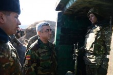 ON THE OCCASION OF NEW YEAR AND HOLLY CHRISTMAS, THE PRESIDENT OF ARMENIA VISITED ONE OF THE BORDER DEFENSE UNITS OF ARMENIA