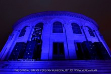 Tonight the facades of the Opera House will be lit with blue light