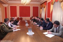 Eduard Sharmazanov Receives the Delegation Led by the Minister of National Defence of Lithuania