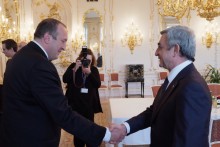 President Serzh Sargsyan held meeting with President of Georgia Giorgi Margvelashvili in Prague