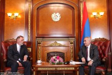 RA NA President Galust Sahakyan Receives the Ambassador of Norway
