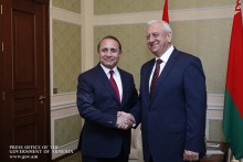 Состоялась встреча Премьер-министра Армении с Премьер-министром Беларуси с глазу на глаз