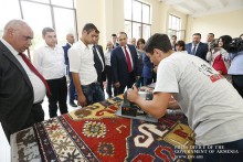 Hovik Abrahamyan Visits Enterprises In NKR