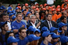 PRESIDENT SERZH SARGSYAN ATTENDS BAZE-2014 YOUTH CAMP CLOSING CEREMONY