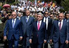 IN STEPANAKERT, PRESIDENT SERZH SARGSYAN PAYS TRIBUTE TO MEMORY OF HEROES WHO DIED FOR INDEPENDENCE OF ARTSAKH