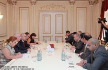RA NA Speaker Galust Sahakyan Receives the Delegation from the Kuwaiti Parliament